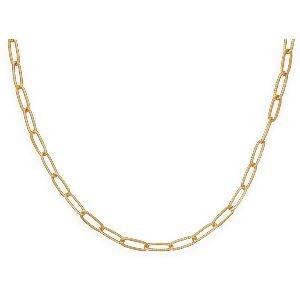Collier Plaqué Or 42cm Chaîne 5.4mm striée