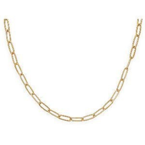 Collier Plaqué Or 42cm Chaîne 5.4mm striée