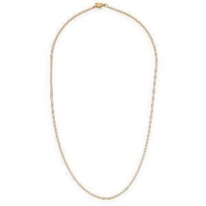 Collier Chaîne Plaqué Or Maille Gourmette 1.6mm 45cm