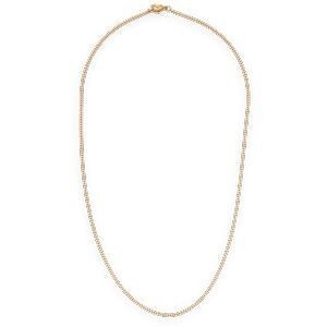 Collier Chaîne Plaqué Or Maille Gourmette 1.6mm 45cm