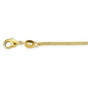 Collier Chaîne Plaqué Or Maille Gourmette 1.6mm 45cm