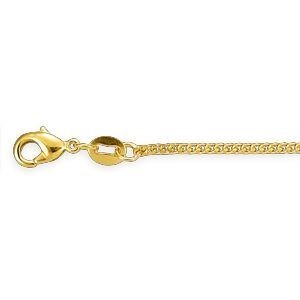 Collier Chaîne Plaqué Or Maille Gourmette 1.6mm 50cm