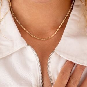 Collier Chaîne Plaqué Or Maille Forçat 1.6mm 40cm