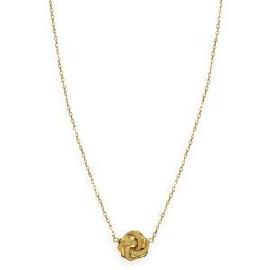 Collier Or 750 1.3mm Nœud 14mm Lisse Godronné 45cm
