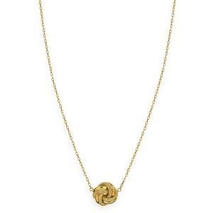 Collier Or 750 1.3mm Nœud 14mm Lisse Godronné 45cm