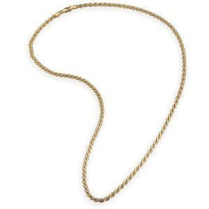 Collier Or 375 Maille Corde Creuse 3.2mm 60cm