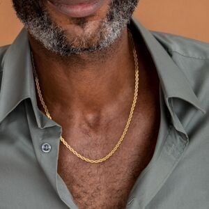 Collier Or 375 Maille Corde Creuse 3.2mm 60cm