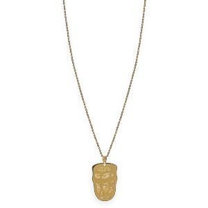 Collier Or 375 0.8mm Gwoka Email Pailletée 12.5*20mm 40  à 42cm