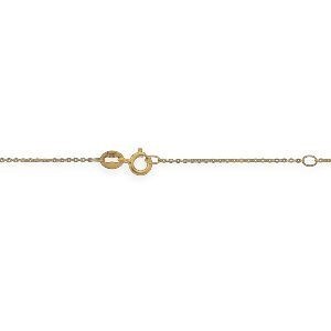 Collier Or 375 0.8mm Gwoka Email Pailletée 12.5*20mm 40  à 42cm