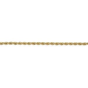 Collier Acier Jaune Maille Corde 4mm 50cm
