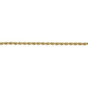 Collier Acier Jaune Maille Corde 4mm 50cm