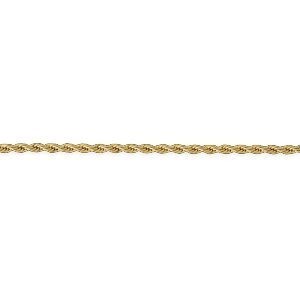 Collier Acier Jaune Maille Corde 4mm 60cm