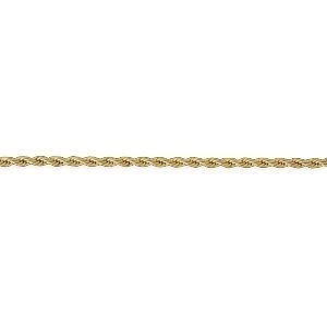 Collier Acier Jaune Maille Corde 4mm 60cm