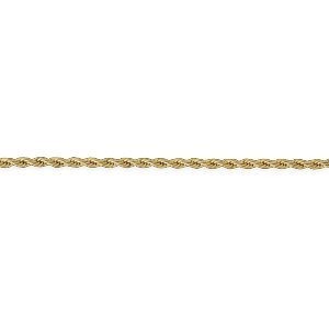 Collier Acier Jaune Maille Corde 4mm 70cm