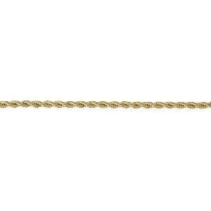 Collier Acier Jaune Maille Corde 4mm 70cm