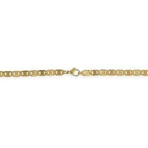 Collier Acier Jaune Maille Plate Fantaisie 5mm 50cm