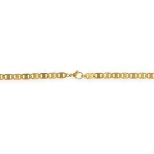 Collier Acier Jaune Maille Plate Fantaisie 5mm 55cm