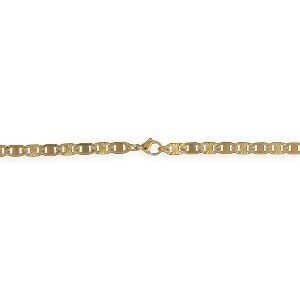 Collier Acier Jaune Maille Plate Fantaisie 5mm 60cm