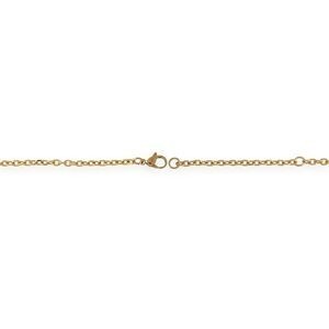 Collier Acier Jaune Croix 26*45mm Chaîne Forçat 3mm 50  à 55cm