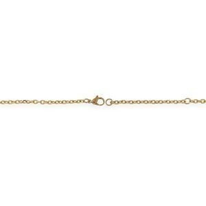 Collier Acier Jaune Croix 26*45mm Chaîne Forçat 3mm 50  à 55cm