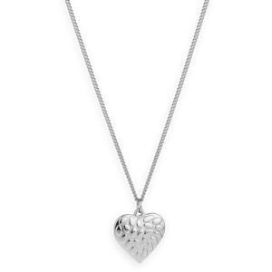 Collier Acier Cœur Motif fantaisie 25*30mm Chaîne Gourmette 2mm 45  à 48cm