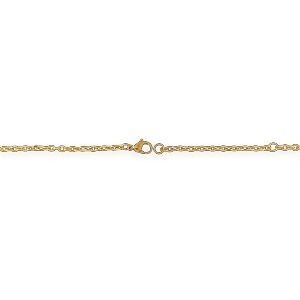 Collier Acier Jaune Ancre 21*37mm Chaîne Forçat 3mm 45  à 48cm