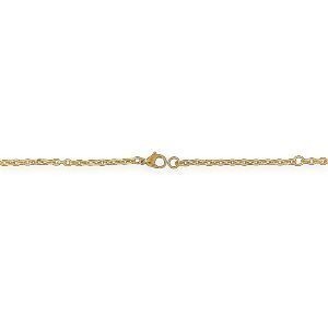 Collier Acier Jaune Ancre 21*37mm Chaîne Forçat 3mm 45  à 48cm