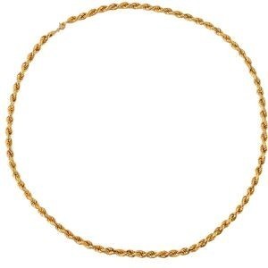 Collier Or 750 Maille Corde 6mm 70cm