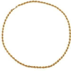 Collier Or 750 Maille Corde 6mm 70cm