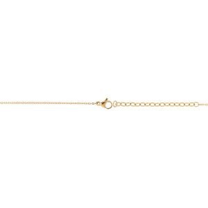 Collier Acier Jaune Pastilles Martelées 8mm 40  à 45cm