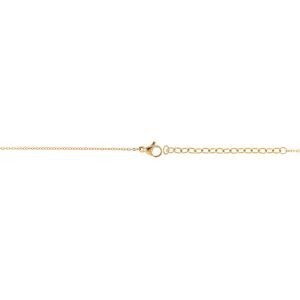 Collier Acier Jaune Pastilles Martelées 8mm 40  à 45cm