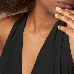 Collier Chaîne Acier Jaune Maille Forçat 1.5mm 50cm