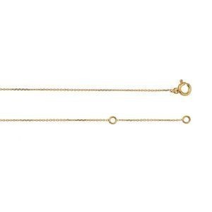 Collier Or 375 0.80mm Hibiscus Email Rose 13mm 42  à 45cm