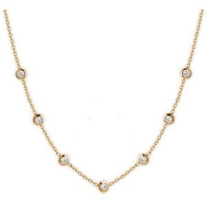 Collier Plaqué Or Zirconium 4.5mm 40  à 45cm