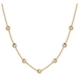 Collier Plaqué Or Zirconium 4.5mm 40  à 45cm