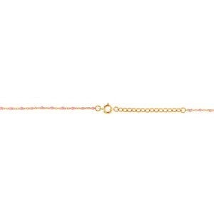 Collier Plaqué Or 42  à 45cm Talisman 20*8mm Love Email Et Bille Résine Rose