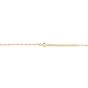 Collier Plaqué Or 42  à 45cm Talisman 20*8mm Love Email Et Bille Résine Rose
