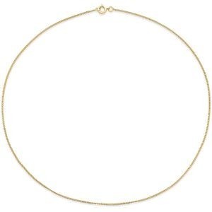Collier Chaîne Plaqué Or Maille Gourmette Limé 1.3mm 45cm