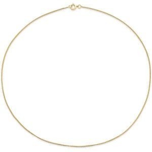 Collier Chaîne Plaqué Or Maille Gourmette Limé 1.3mm 45cm