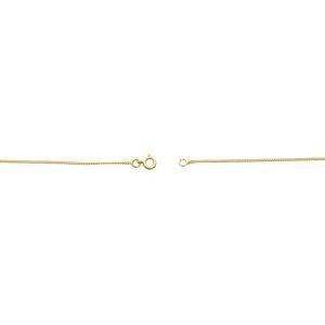 Collier Chaîne Plaqué Or Maille Gourmette Limé 1.3mm 45cm