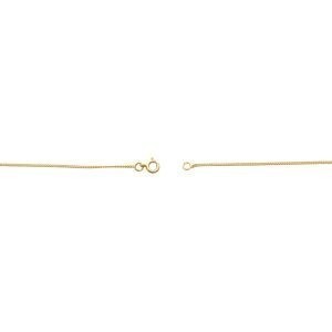 Collier Chaîne Plaqué Or Maille Gourmette Limé 1.3mm 45cm