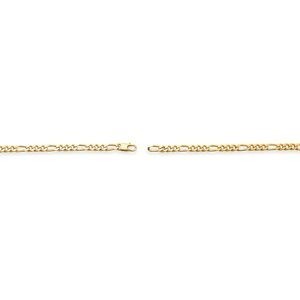 Collier Plaqué Or Maille Cheval  Plate Alterné 5mm 60cm