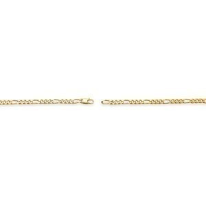 Collier Plaqué Or Maille Cheval  Plate Alterné 5mm 60cm