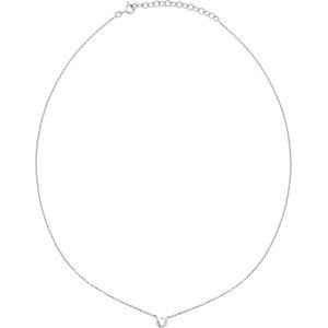 Collier Argent 925 Zirconium Serti Clos 4mm 38  à 42cm