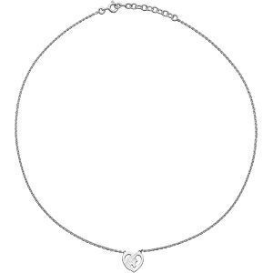 Collier Argent 925 Cœur Licorne 10mm 35  à 38cm