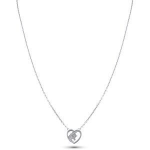 Collier Argent 925 Cœur Licorne 10mm 35  à 38cm