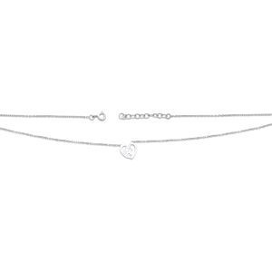 Collier Argent 925 Cœur Licorne 10mm 35  à 38cm