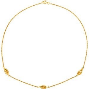 Collier Plaqué Or Nœuds Forçat Antillais 6mm 44cm