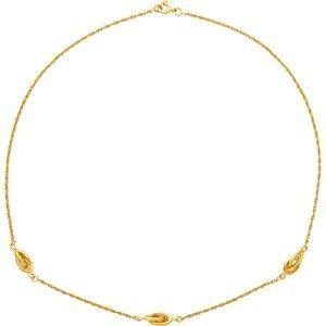 Collier Plaqué Or Nœuds Forçat Antillais 6mm 44cm