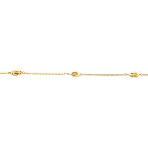 Collier Plaqué Or Nœuds Forçat Antillais 6mm 44cm